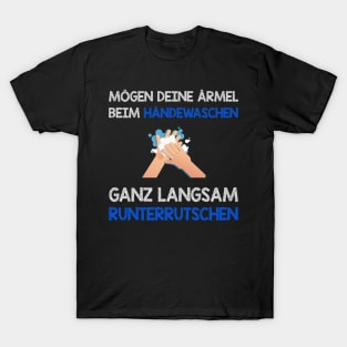 Lustige Sprüche I Humor beim Händewaschen I Nasse Ärmel T-Shirt